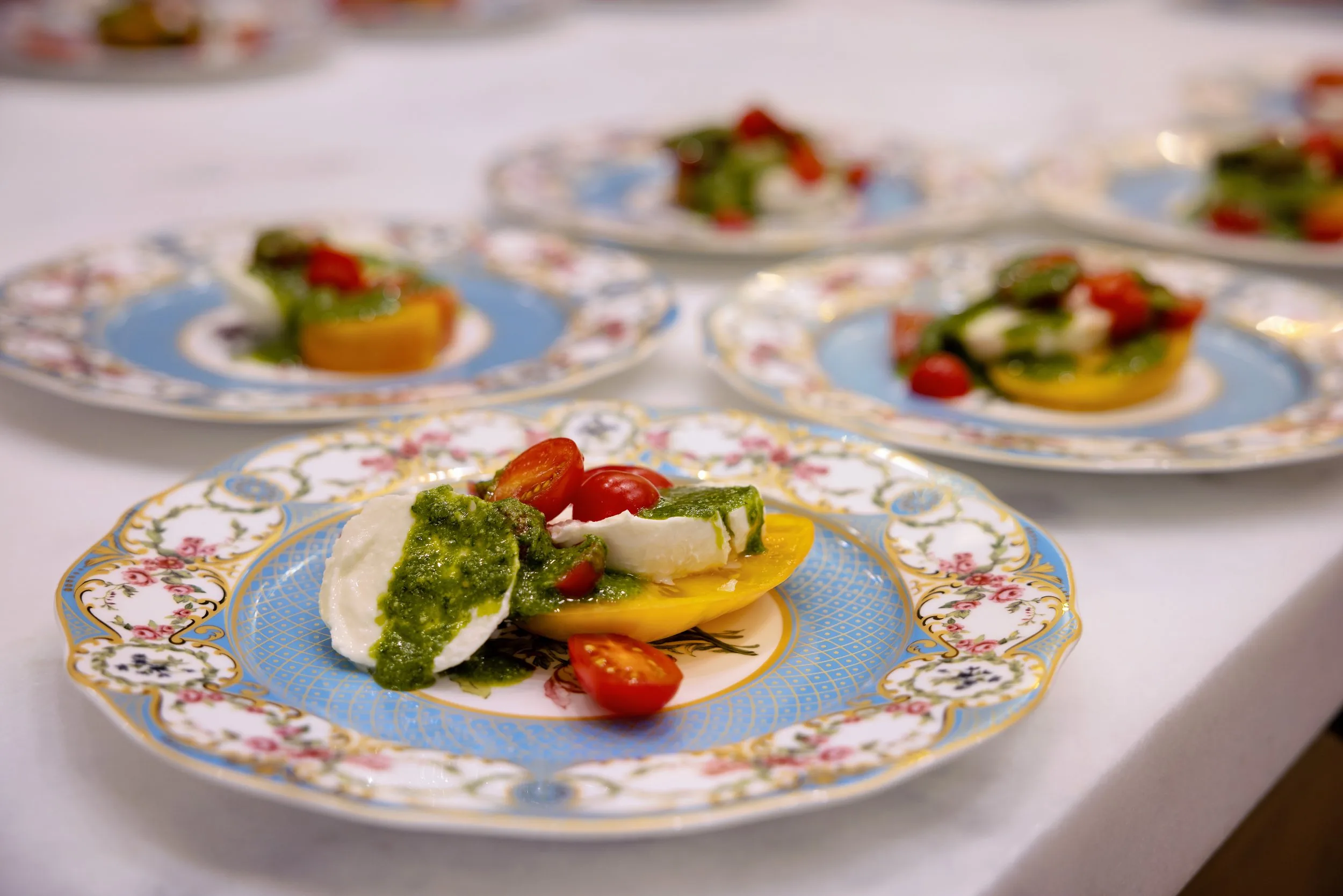 Beautifully plated dish at a Kauai villa dinner