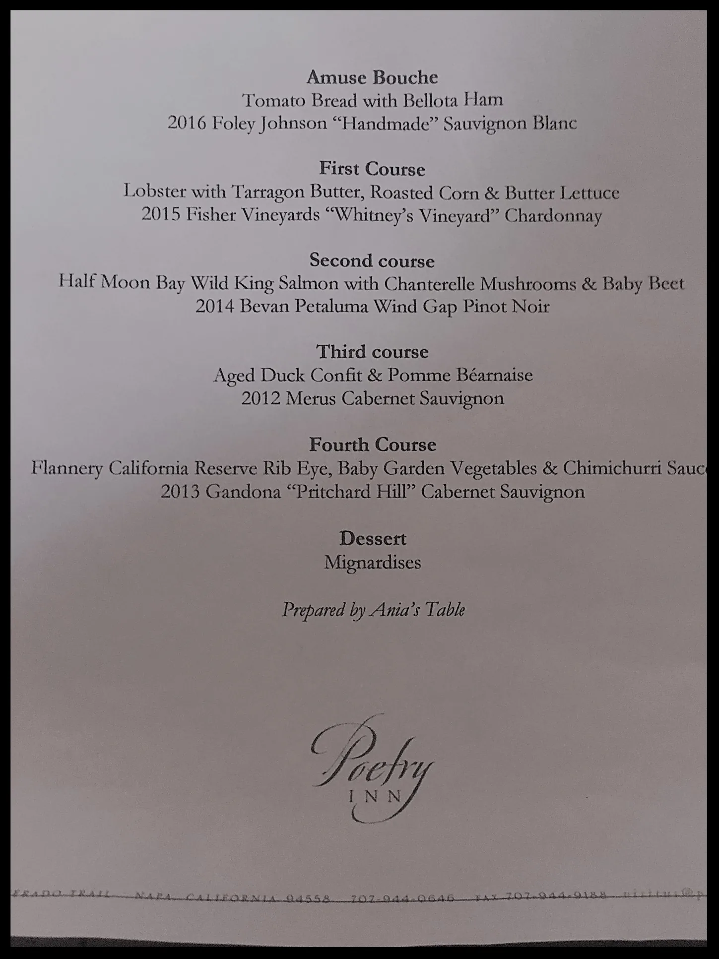 Ania\'s Table private chef experience