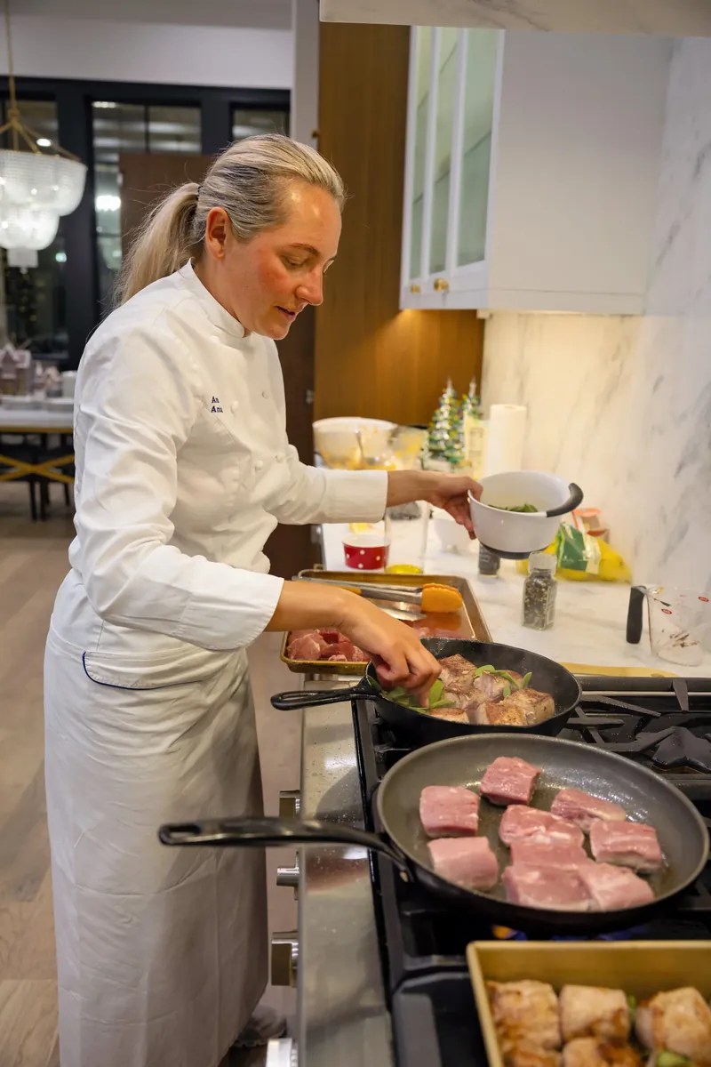 Gourmet dish prepared by Chef Ania in Napa Valley